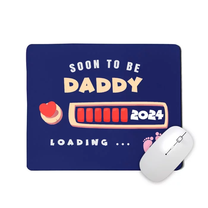 Soon To Be Daddy Pregnancy Announcement Est. 2024 Loading Mousepad