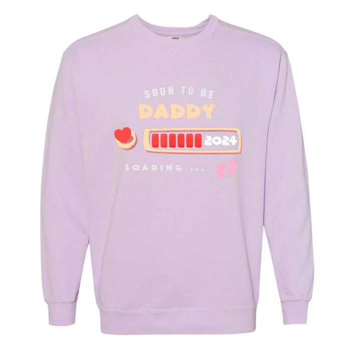 Soon To Be Daddy Pregnancy Announcement Est. 2024 Loading Garment-Dyed Sweatshirt