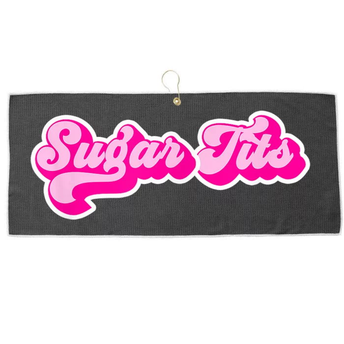 Sugar Tits Bubblegum Pink Large Microfiber Waffle Golf Towel