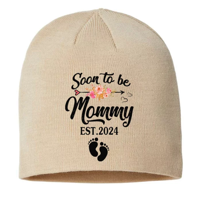 Soon To Be Mommy 2024 MotherS Day First Time Mom Pregnancy 8 1/2in Sustainable Knit Beanie