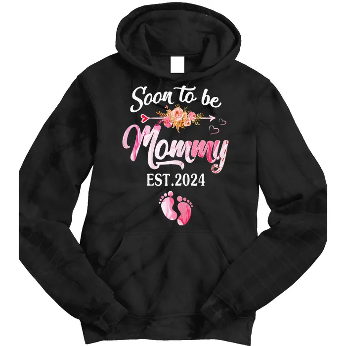 Soon to be Mommy 2024 Mother's Day First Time Mom Pregnancy Tie Dye Hoodie