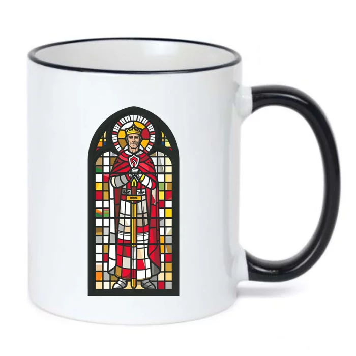 Saint Thomas Becket Stained Glass Gift Black Color Changing Mug