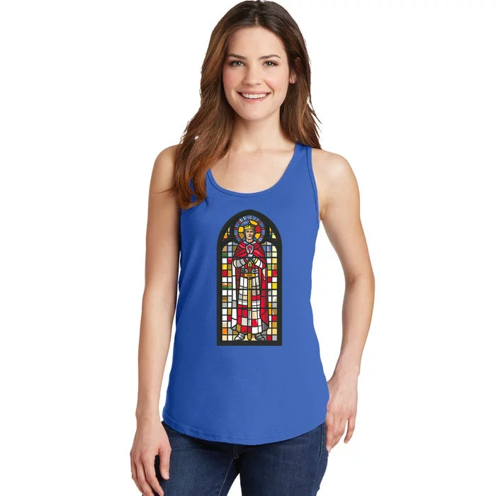 Saint Thomas Becket Stained Glass Gift Ladies Essential Tank