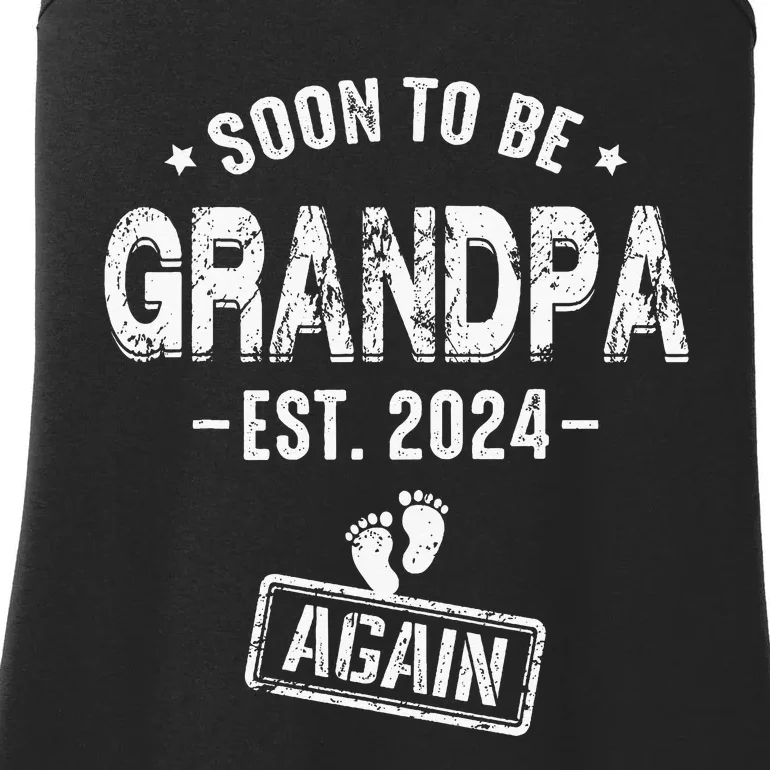 Soon To Be Grandpa Again Promoted To Grandpa Ladies Essential Tank