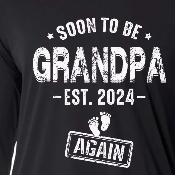 Soon To Be Grandpa Again Promoted To Grandpa Cooling Performance Long Sleeve Crew