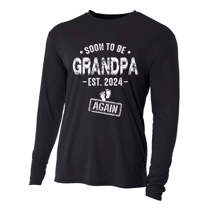 Soon To Be Grandpa Again Promoted To Grandpa Cooling Performance Long Sleeve Crew