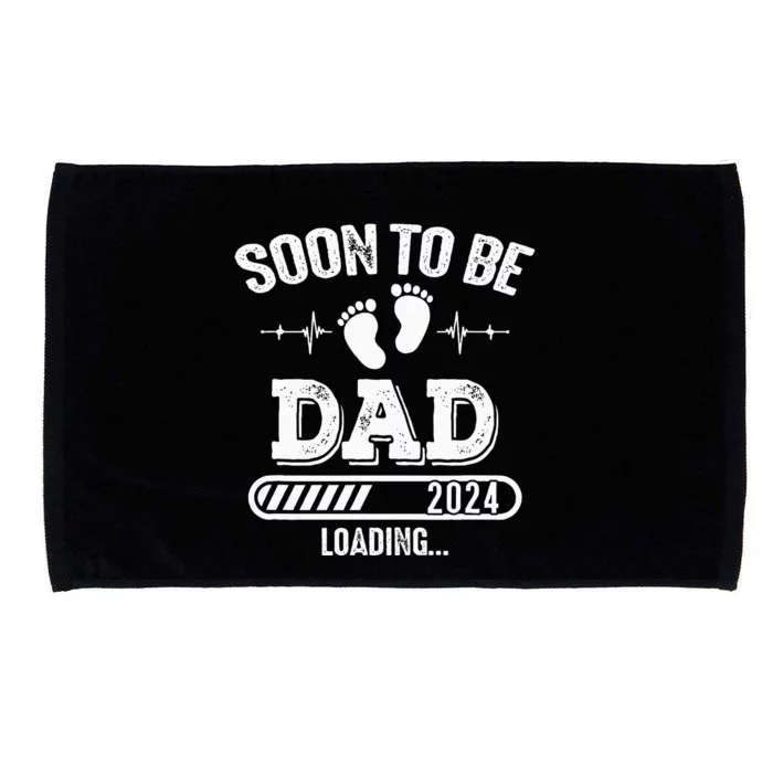 Soon to Be Dad 2024 Loading for Pregnancy Announcement Microfiber Hand Towel