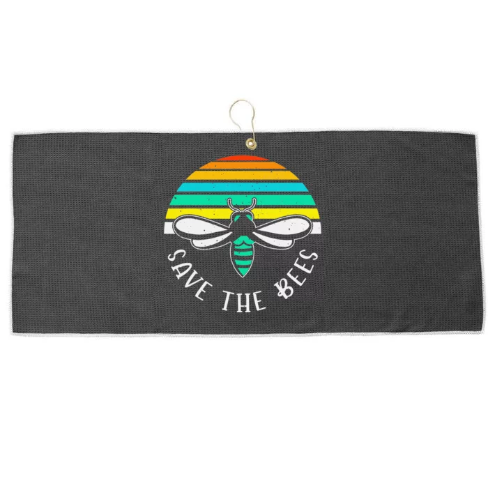 Save the Bees Bee BeeKeeper Climate Change Save the Bees Large Microfiber Waffle Golf Towel