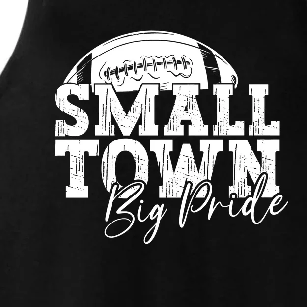 Small Town Big Pride Football Ladies Tri-Blend Wicking Tank