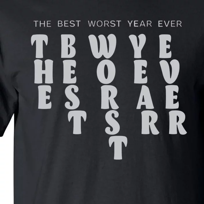 Store The Best Worst Year Ever Bubble Letter Tall T-Shirt