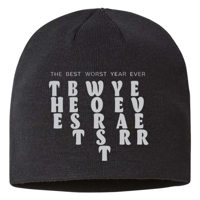 Store The Best Worst Year Ever Bubble Letter 8 1/2in Sustainable Knit Beanie