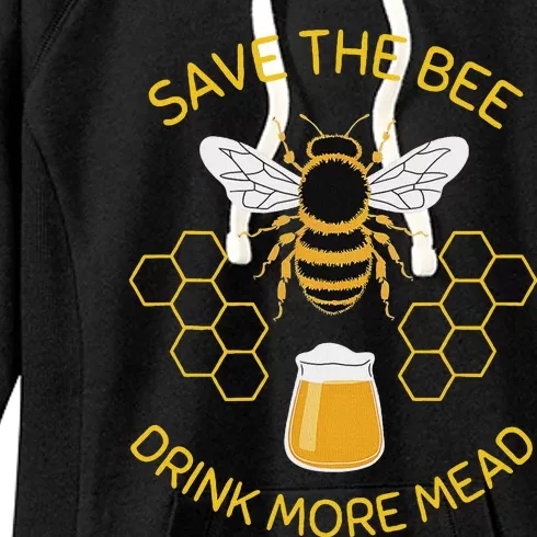 Save The Bees Drink More Mead Craft Beer Women's Fleece Hoodie