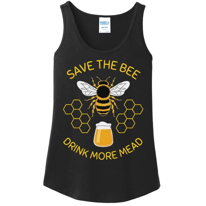 Save The Bees Drink More Mead Craft Beer Ladies Essential Tank