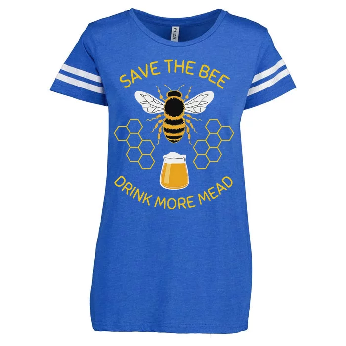 Save The Bees Drink More Mead Craft Beer Enza Ladies Jersey Football T-Shirt