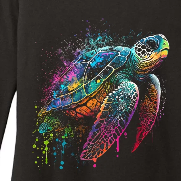 Sea Turtle Beach Lover Ocean Animal Novelty Womens CVC Long Sleeve Shirt