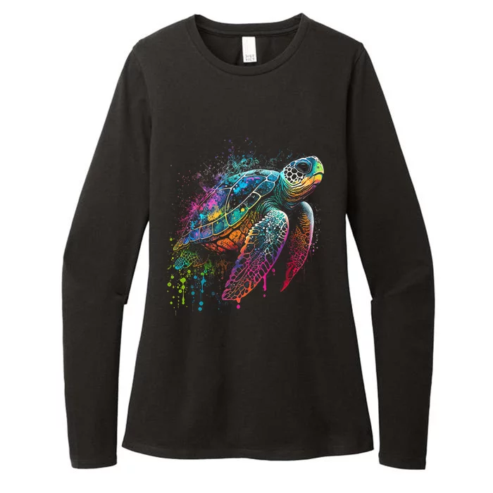 Sea Turtle Beach Lover Ocean Animal Novelty Womens CVC Long Sleeve Shirt