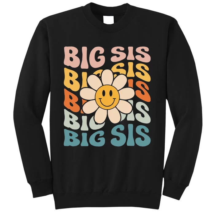 Soon To Be New Big Sister Retro Proud Big Sis Tall Sweatshirt