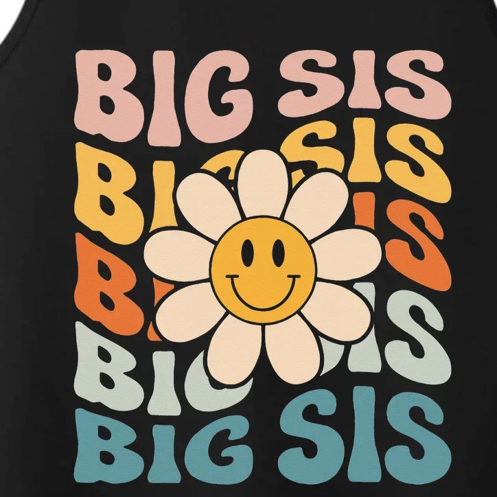 Soon To Be New Big Sister Retro Proud Big Sis Performance Tank