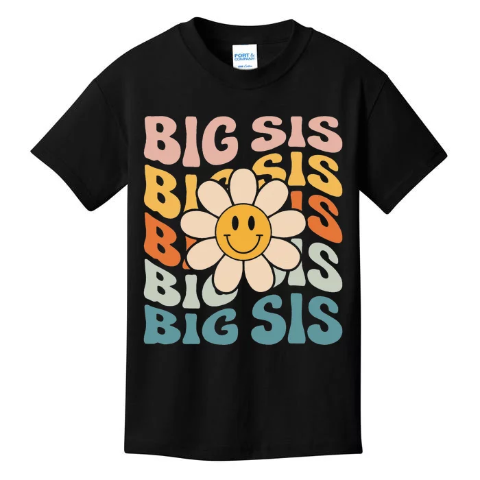 Soon To Be New Big Sister Retro Proud Big Sis Kids T-Shirt