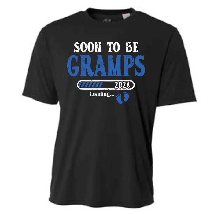 Soon To Be Gramps Est2024 New Dad Pregnancy Cooling Performance Crew T-Shirt