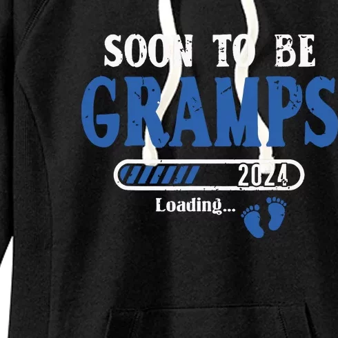 Soon To Be Gramps Est2024 New Dad Pregnancy Women's Fleece Hoodie