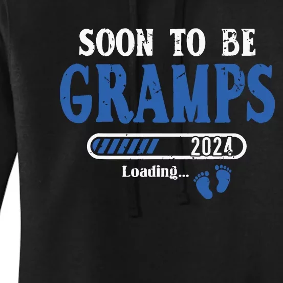 Soon To Be Gramps Est2024 New Dad Pregnancy Women's Pullover Hoodie