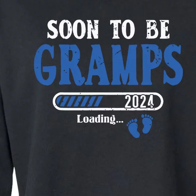 Soon To Be Gramps Est2024 New Dad Pregnancy Cropped Pullover Crew