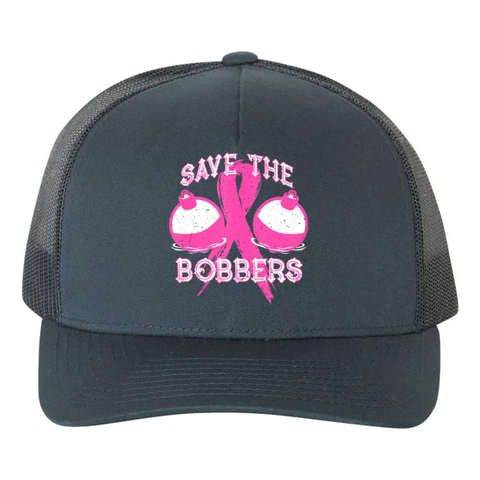 Save The Bobbers Breast Cancer Awareness Fishing Lovers Yupoong Adult 5-Panel Trucker Hat