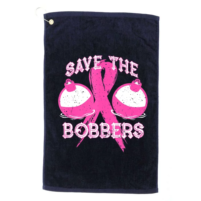 Save The Bobbers Breast Cancer Awareness Fishing Lovers Platinum Collection Golf Towel