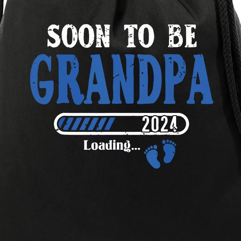 Soon To Be Grandpa Est2024 New Grandpa Pregnancy Drawstring Bag