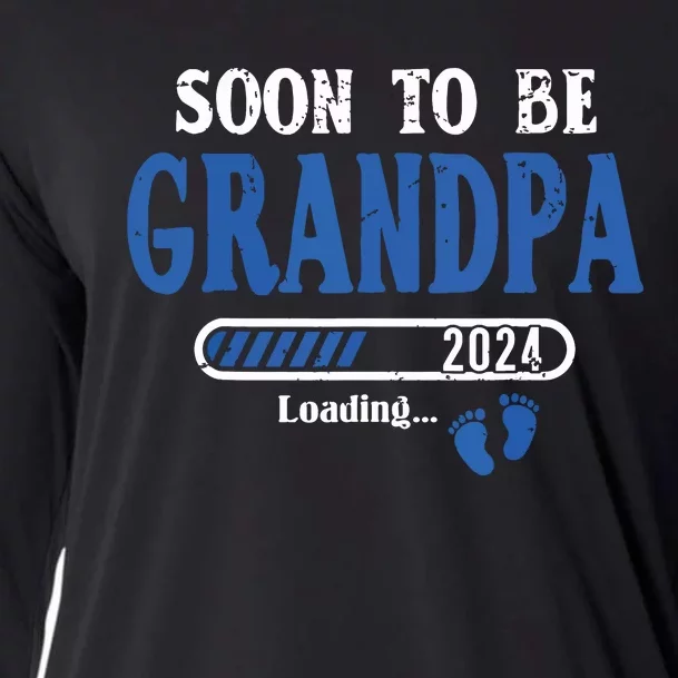 Soon To Be Grandpa Est2024 New Grandpa Pregnancy Cooling Performance Long Sleeve Crew