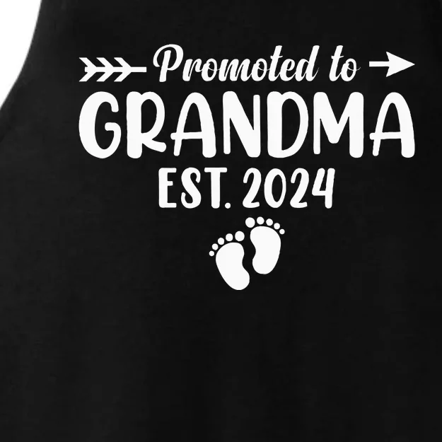 Soon To Be Grandma 2024 Gift Promoted To Grandma Est 2024 Ladies Tri-Blend Wicking Tank