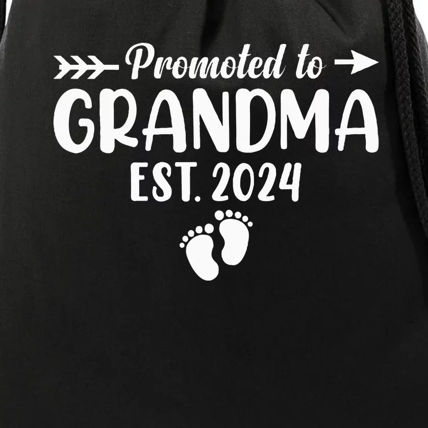 Soon To Be Grandma 2024 Gift Promoted To Grandma Est 2024 Drawstring Bag