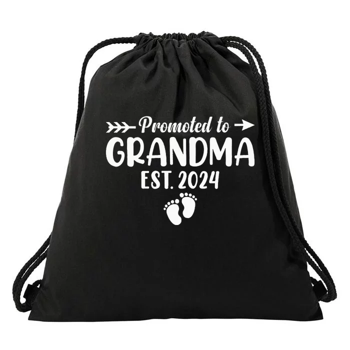 Soon To Be Grandma 2024 Gift Promoted To Grandma Est 2024 Drawstring Bag