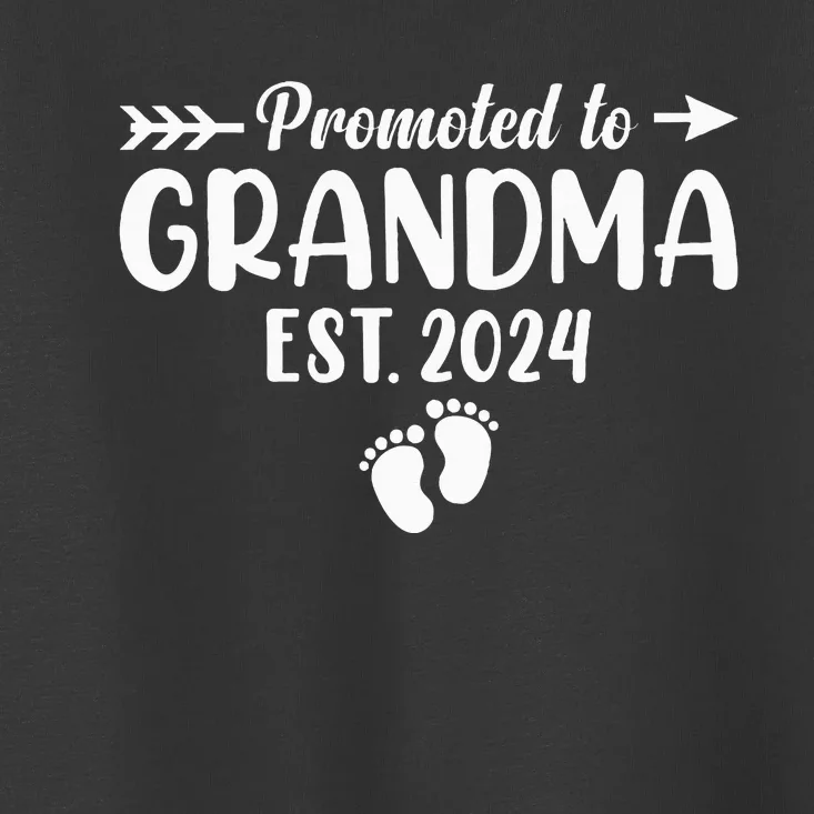 Soon To Be Grandma 2024 Gift Promoted To Grandma Est 2024 Toddler T-Shirt