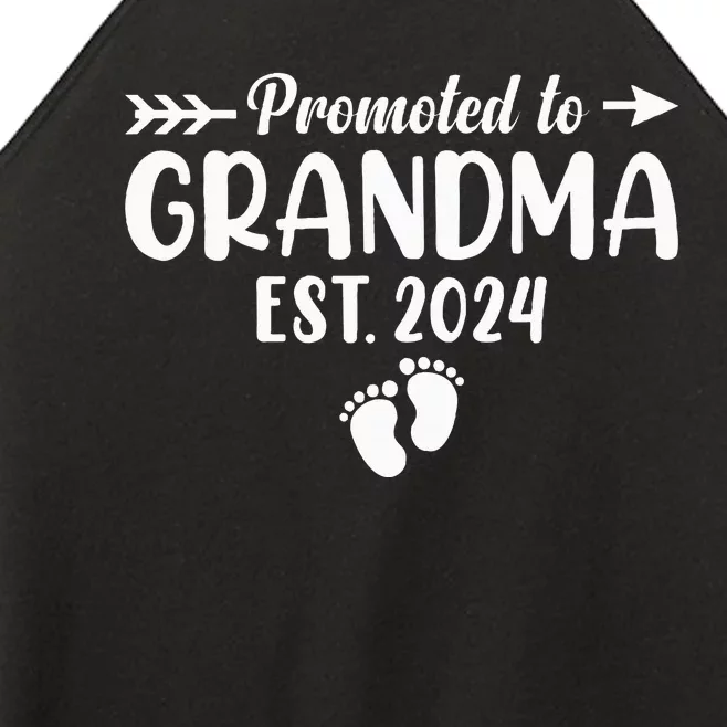 Soon To Be Grandma 2024 Gift Promoted To Grandma Est 2024 Women’s Perfect Tri Rocker Tank