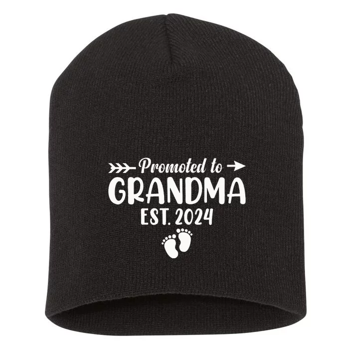 Soon To Be Grandma 2024 Gift Promoted To Grandma Est 2024 Short Acrylic Beanie