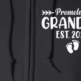 Soon To Be Grandma 2024 Gift Promoted To Grandma Est 2024 Full Zip Hoodie