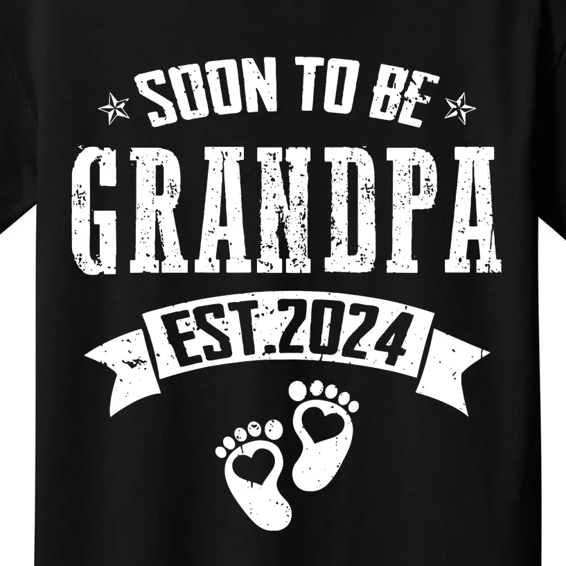 Soon To Be Grandpa Promoted To Grandpa 2024 Kids T-Shirt