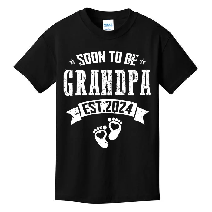 Soon To Be Grandpa Promoted To Grandpa 2024 Kids T-Shirt