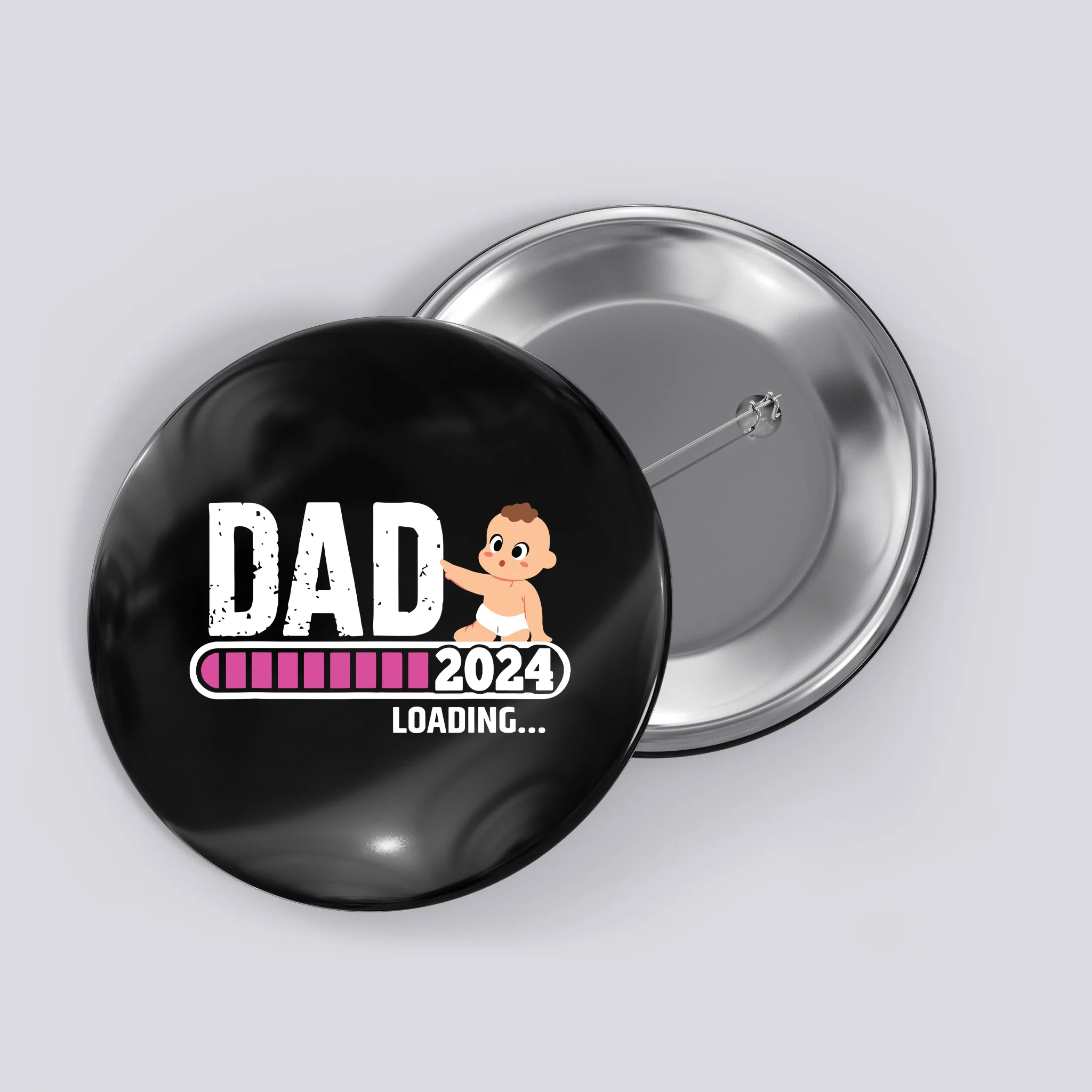 Soon To Be Dad 2024 Dad Est 2024 First Time Daddy 2024 Button   Stb4846583 Soon To Be Dad 2024 Dad Est 2024 First Time Daddy 2024  Black Btn Garment.webp