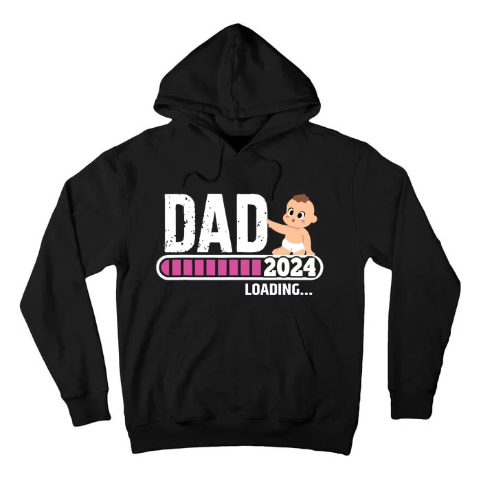 Soon To Be Dad 2024 Dad Est 2024 First Time Daddy 2024 Tall Hoodie