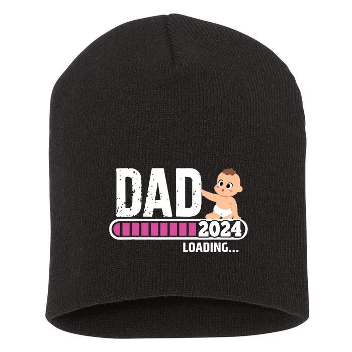 Soon To Be Dad 2024 Dad Est 2024 First Time Daddy 2024 Short Acrylic Beanie