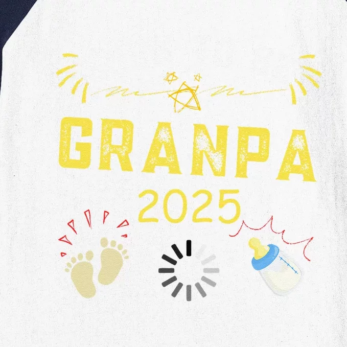 Soon To Be Grandpa 2025 Loading Promoted To Grandpa 2025 Baseball Sleeve Shirt