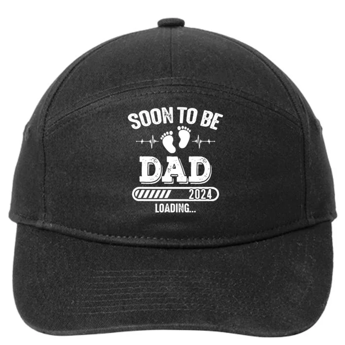 Soon To Be Dad 2024 Loading For Pregnancy Announcement 7-Panel Snapback Hat