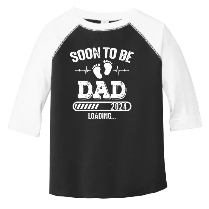 Soon To Be Dad 2024 Loading For Pregnancy Announcement Toddler Fine Jersey T-Shirt