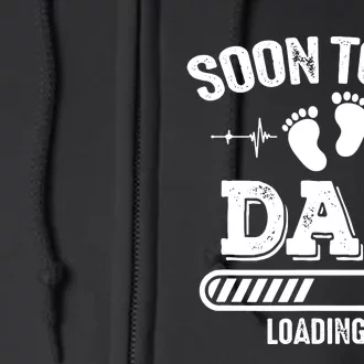 Soon To Be Dad 2024 Loading For Pregnancy Announcement Full Zip Hoodie