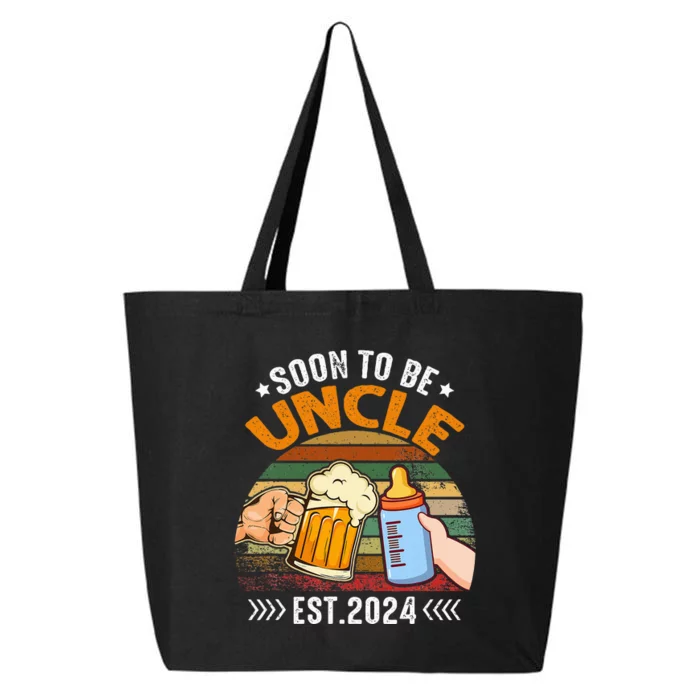 Soon To Be Uncle Again 2024 Funny Pregnancy Announcement Dad 25L Jumbo Tote