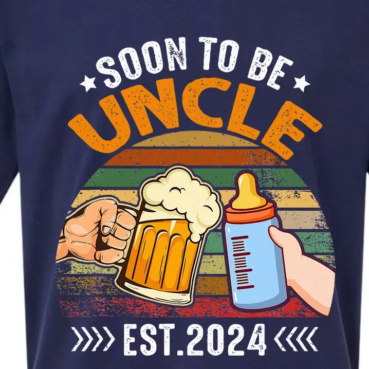 Soon To Be Uncle Again 2024 Funny Pregnancy Announcement Dad Sueded Cloud Jersey T-Shirt