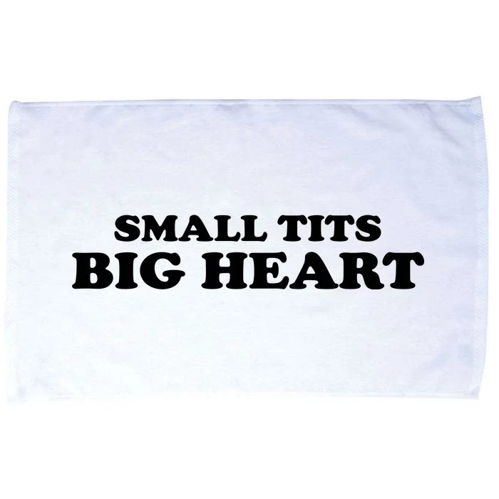 Small Tits Big Heart Funny Girl Microfiber Hand Towel